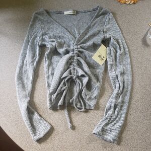 Soft gray longsleeve top